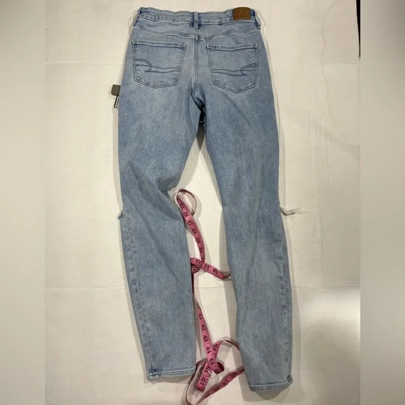 AMERICAN EAGLE DISTRESSED HIGH RISE JEGGIN 8 LONG - Picture 14 of 16